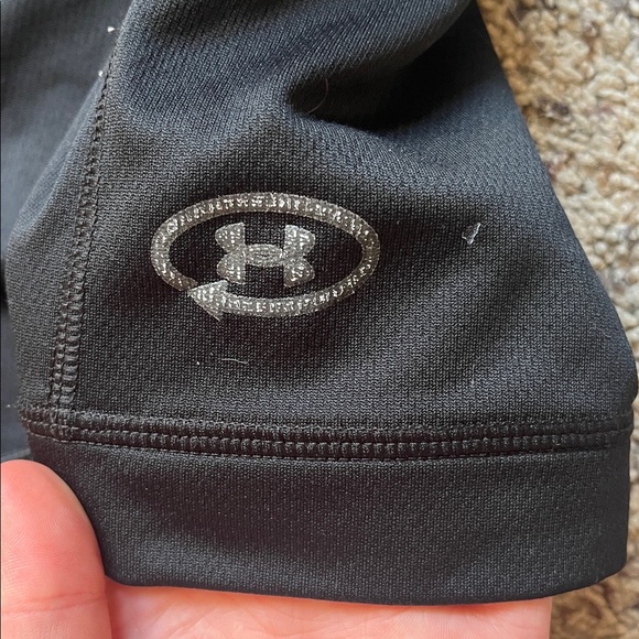 Under Armour Black Shorts with bright green waist band - Picture 3 of 6